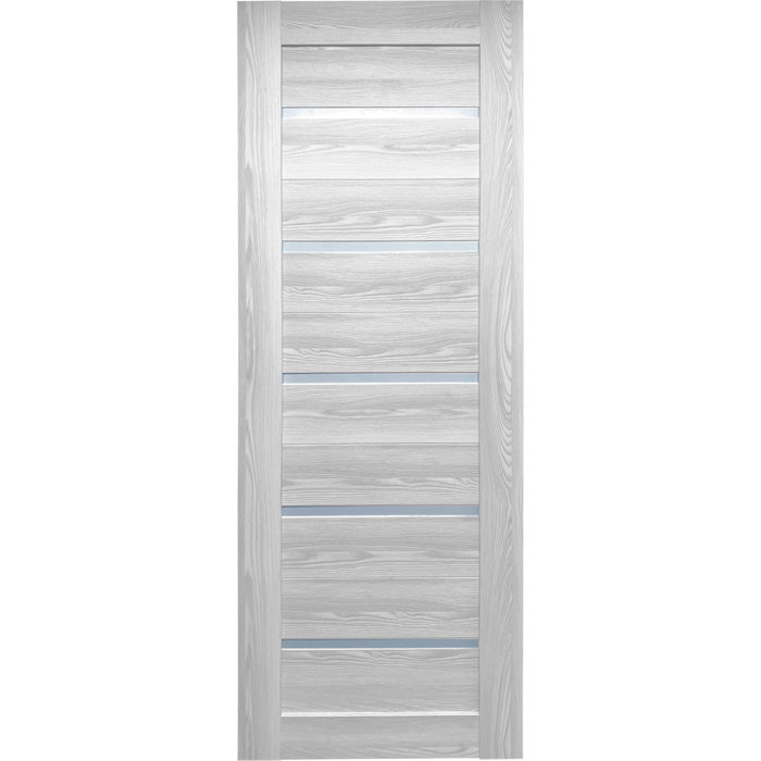 Valusso Design LLC Paneled Prefinished Frosted Glass Solid Core